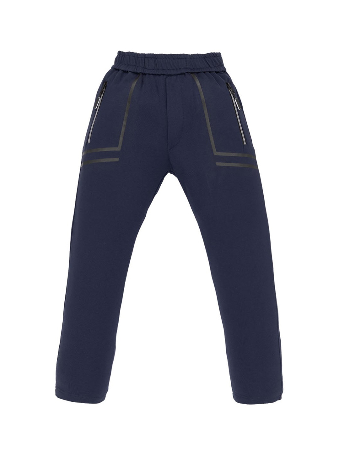 

Status Quo Boys Mid-Rise Cotton Track Pants, Navy blue