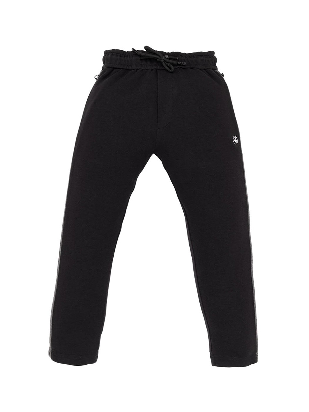 

Status Quo Boys Mid-Rise Track Pants, Black