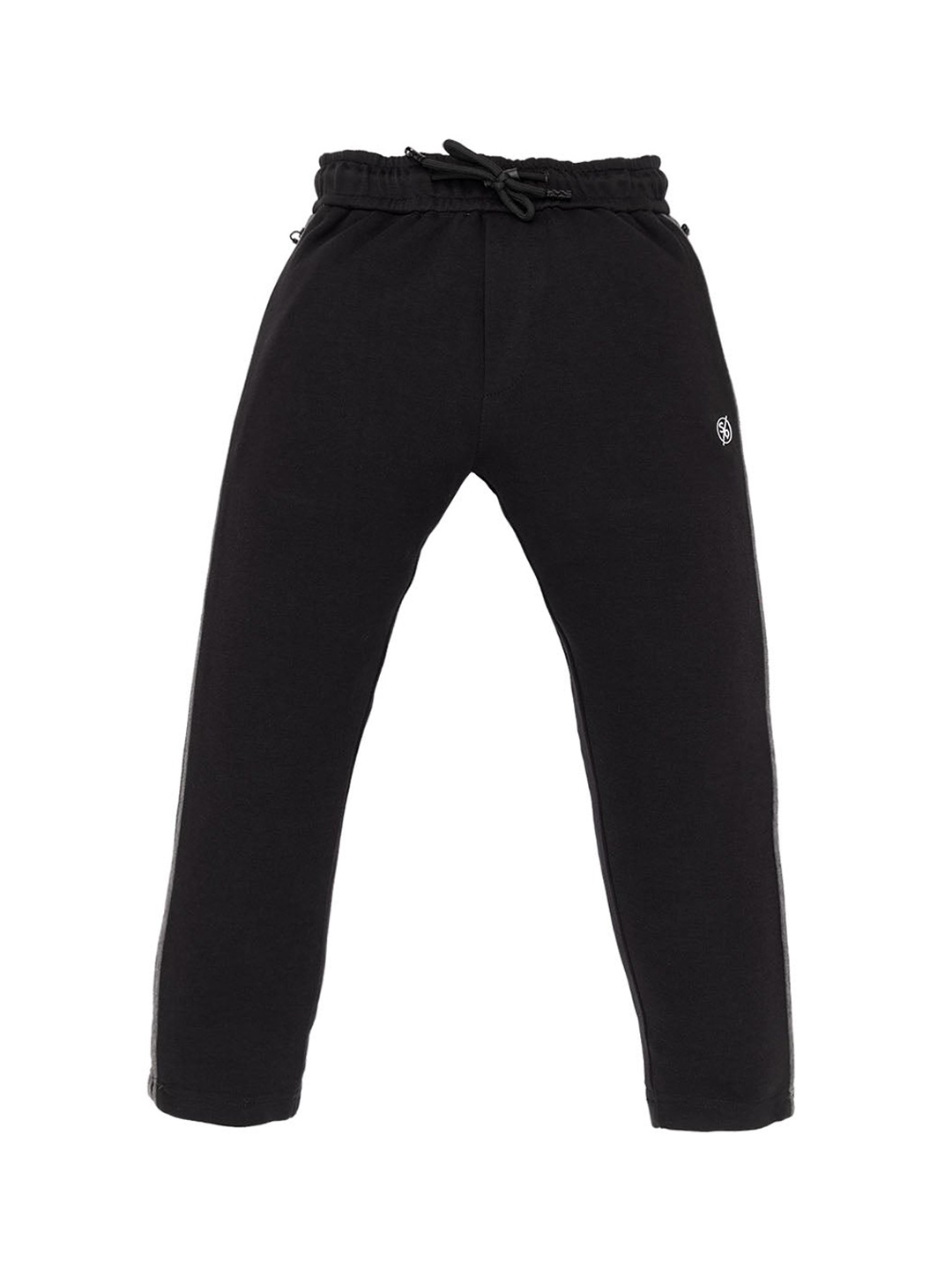 Status Quo Boys Solid Regular Fit Track Pants, Black