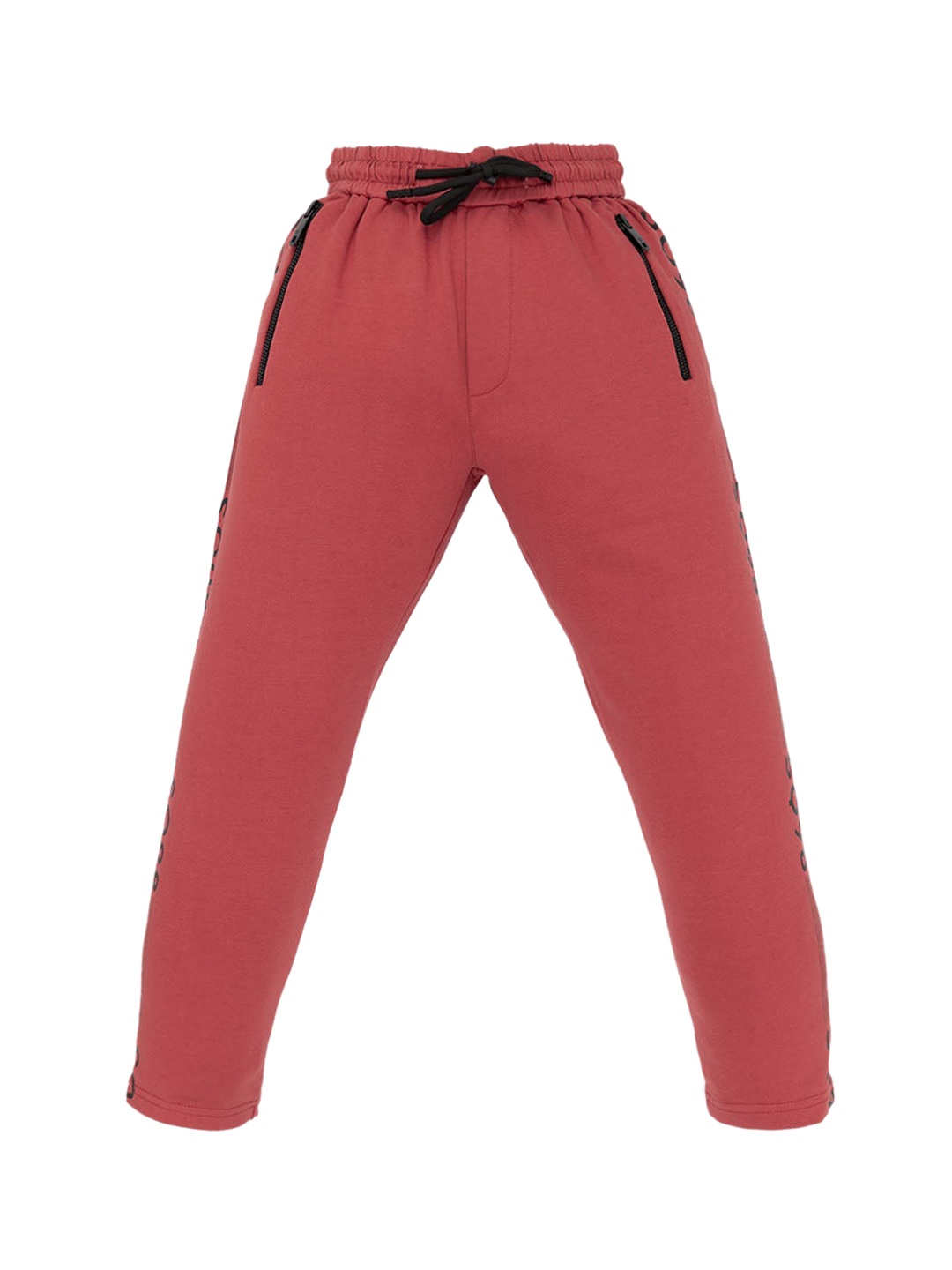 

Status Quo Boys Typography Printed Mid Rise Jogger, Rust