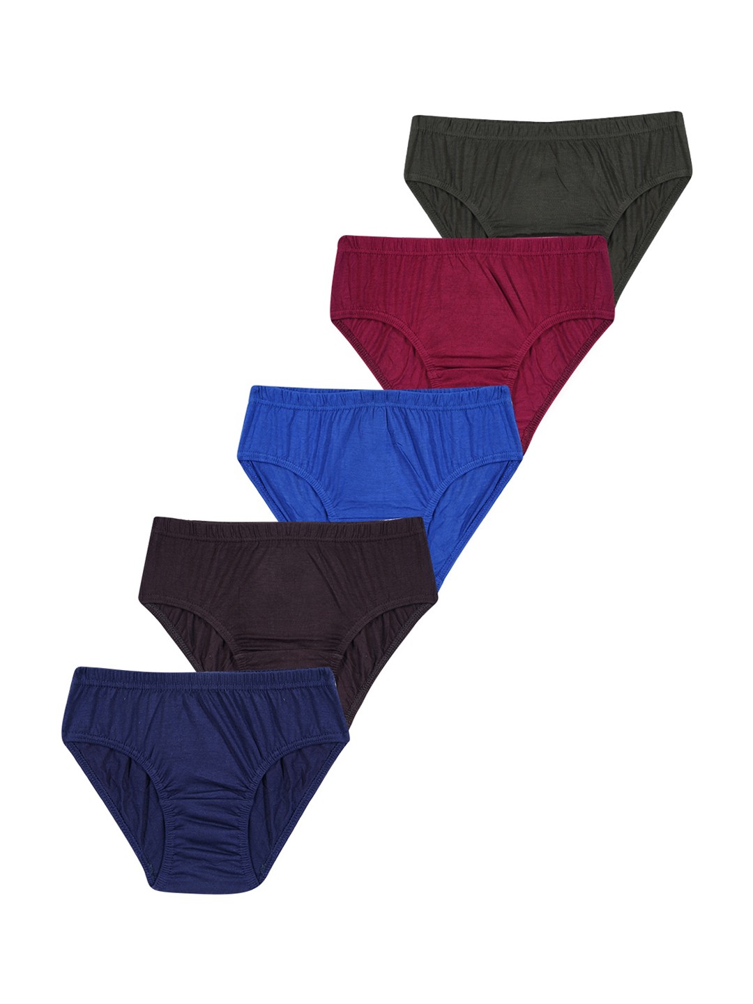 

YELLOWDELIGHT Pack of 5 Cotton Inner-Elastic Hipster Briefs YD 603 Mv Impex (w) jetty S, Green