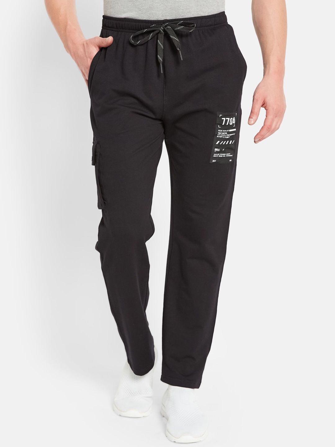 

Octave Men Cotton Track Pants, Black