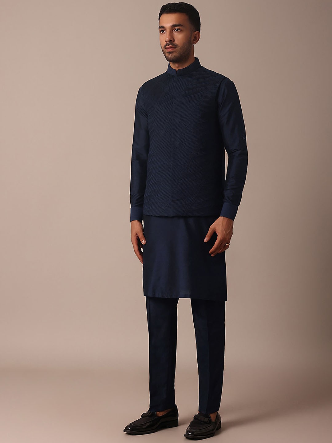 

KALKI Fashion Regular Kurta with Trousers With Jacket, Blue