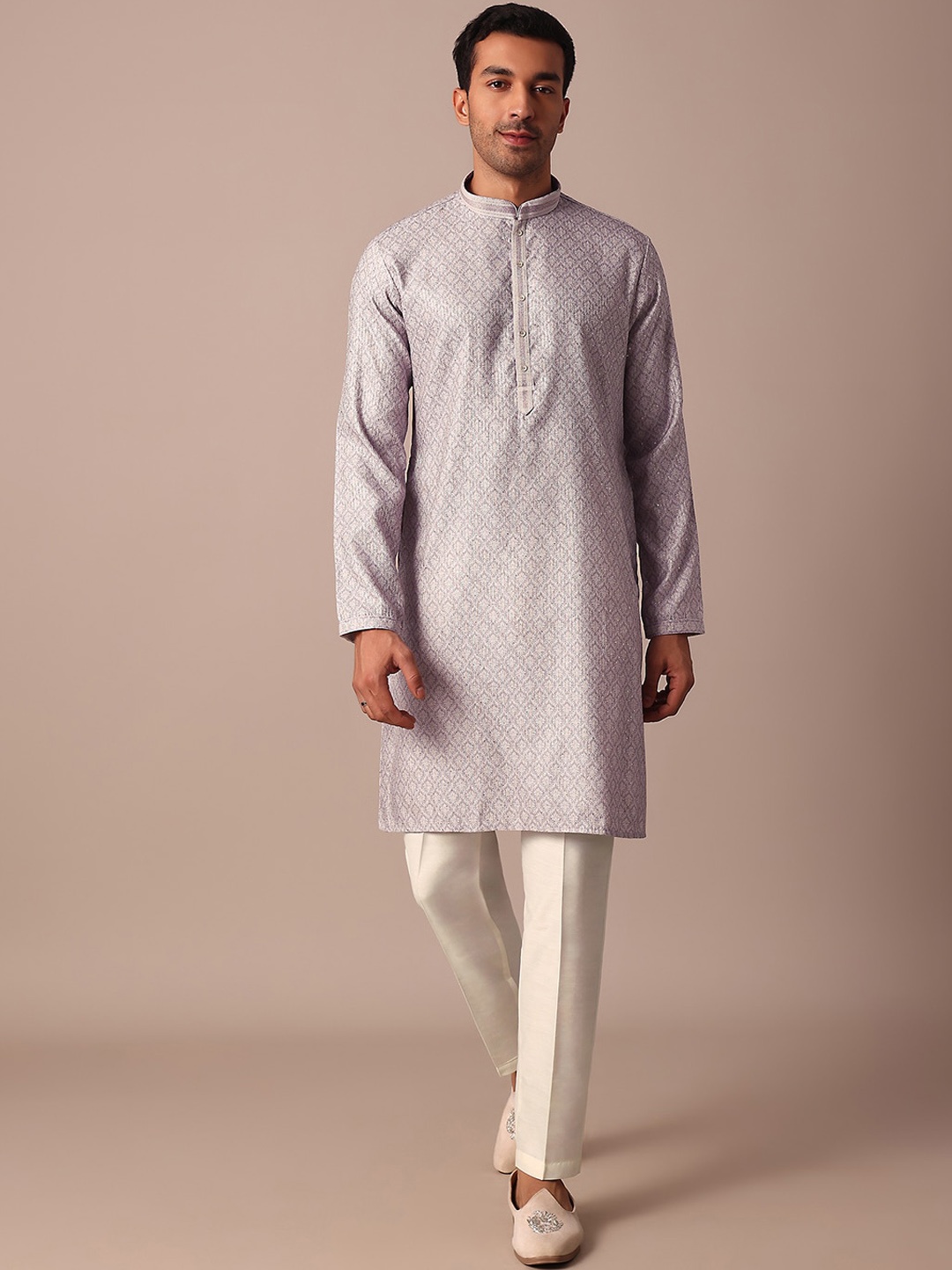 

KALKI Fashion Ethnic Motifs Printed Regular Kurta with Trouser, Purple