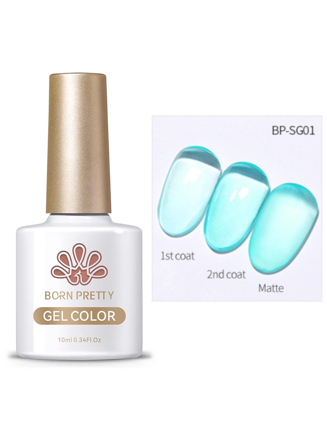 

BORN PRETTY Spring Summer Crystal Glass UV Nail Gel Polish - 10 ml - CA001, Transparent