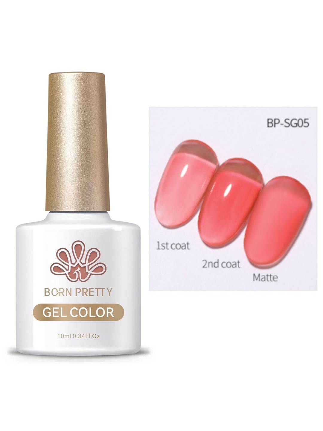 

BORN PRETTY Spring Summer Crystal Glass UV Nail Gel Polish - 10 ml - CA005, Transparent