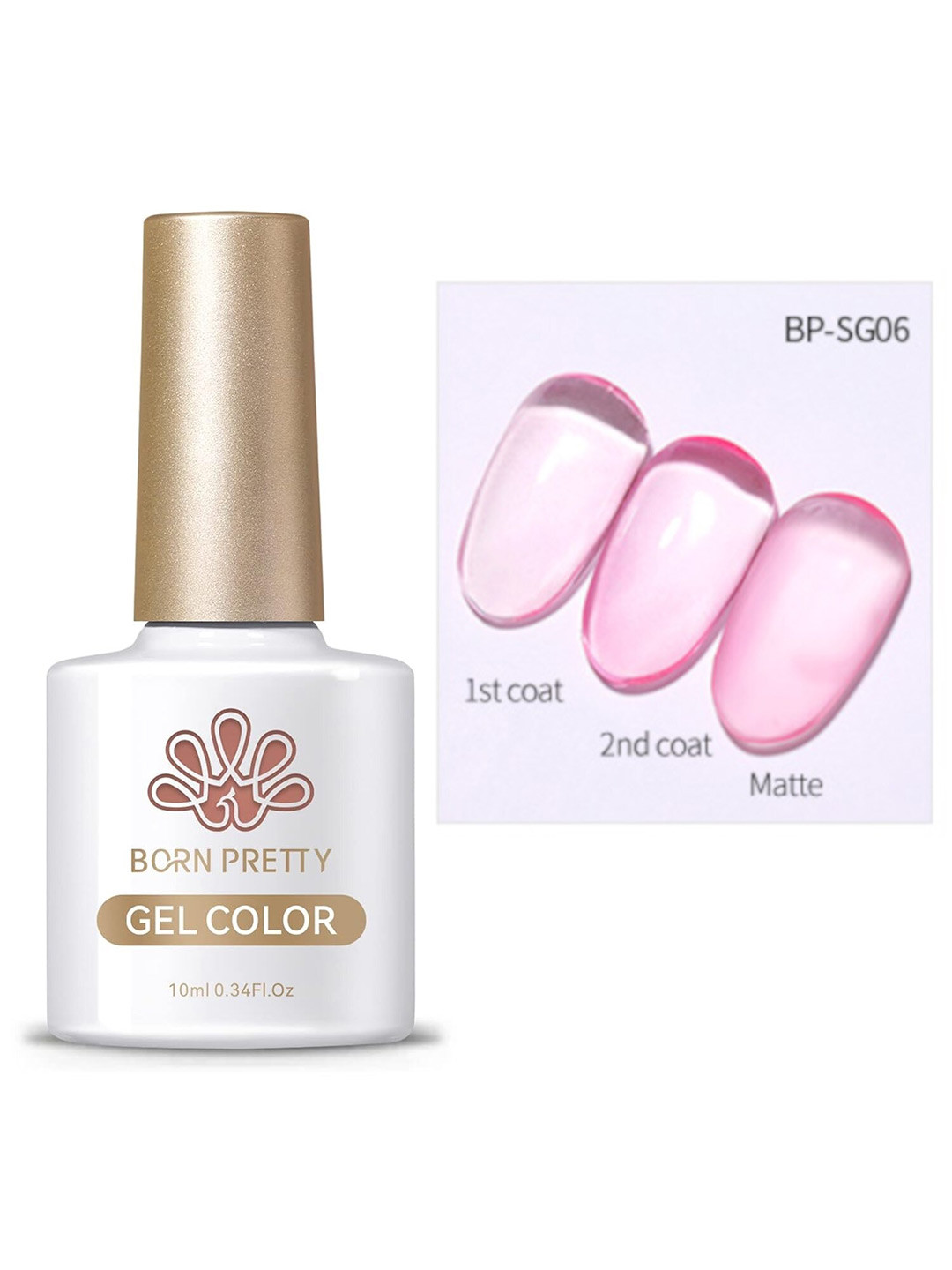 

BORN PRETTY UV Soak Off Spring Summer Gel Nail Polish - 10ml - SG06, Pink