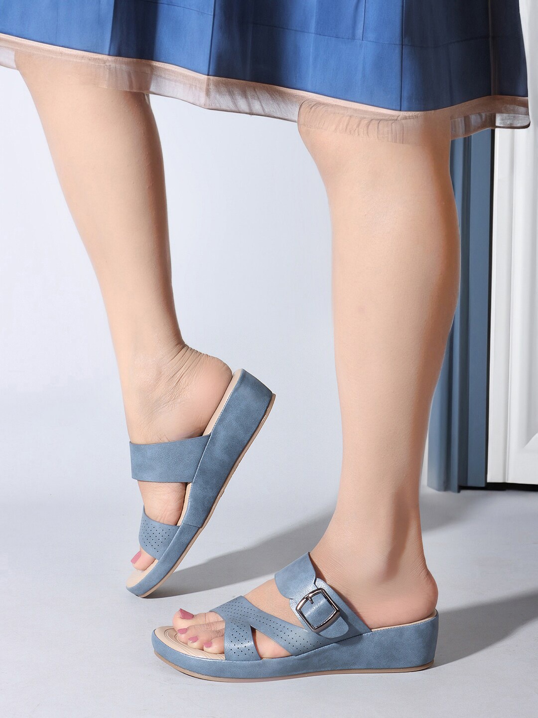 

Carlton London Open Toe Wedge Heels, Blue