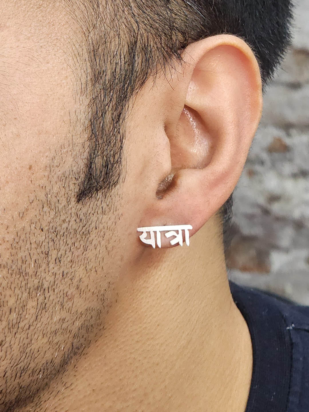 

Goldnera Men 925 Sterling Silver Silver-Plated Stud Earrings