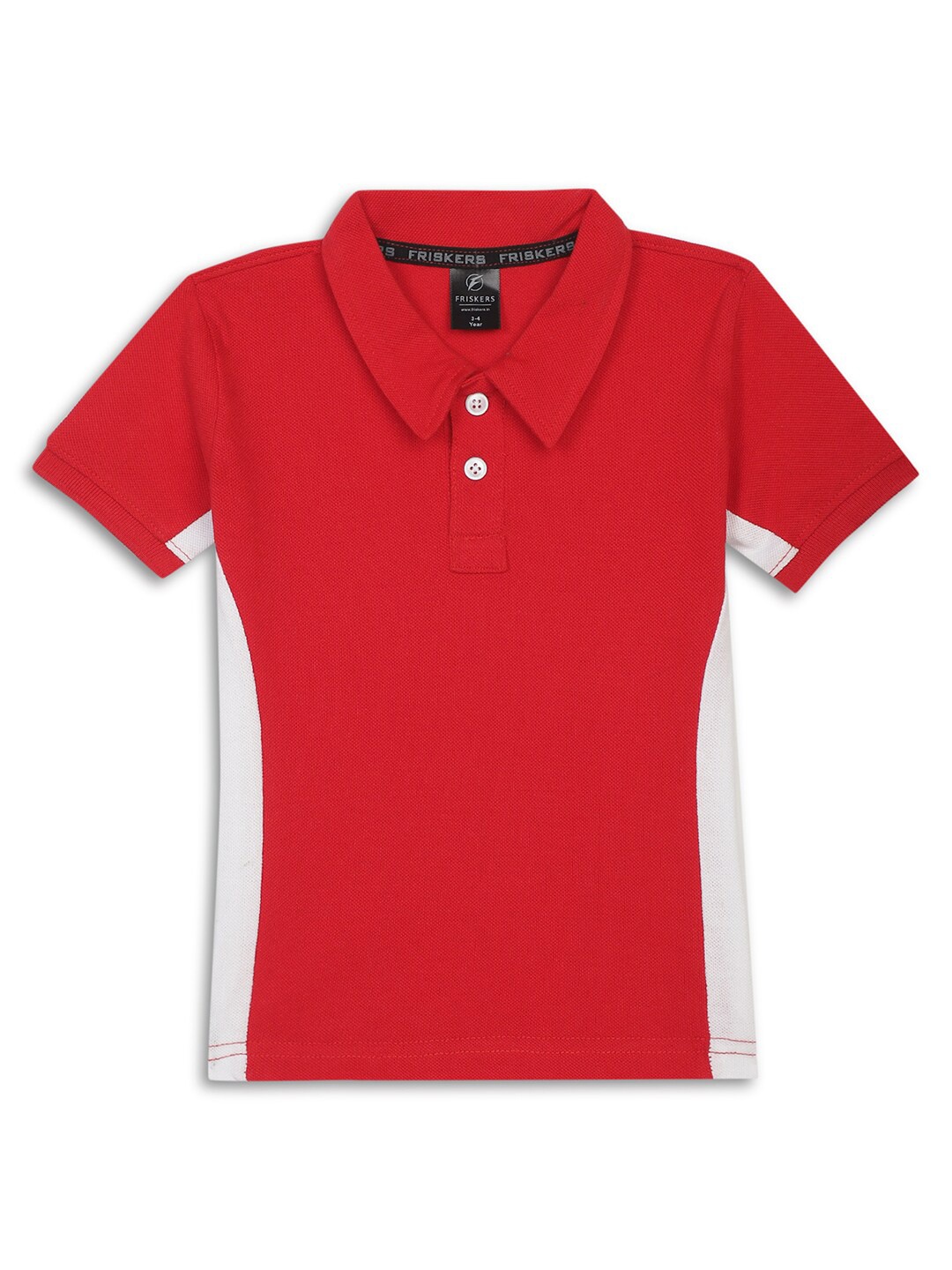 

Friskers Boys Polo Collar Short Sleeves T-shirt, Red