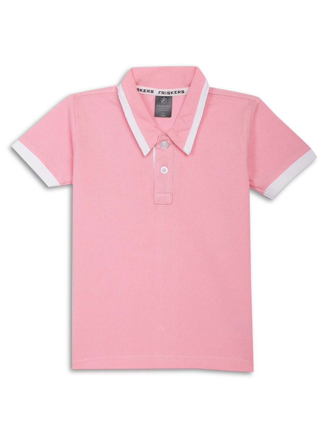 

Friskers Boys Polo Collar Short Sleeves T-shirt, Pink