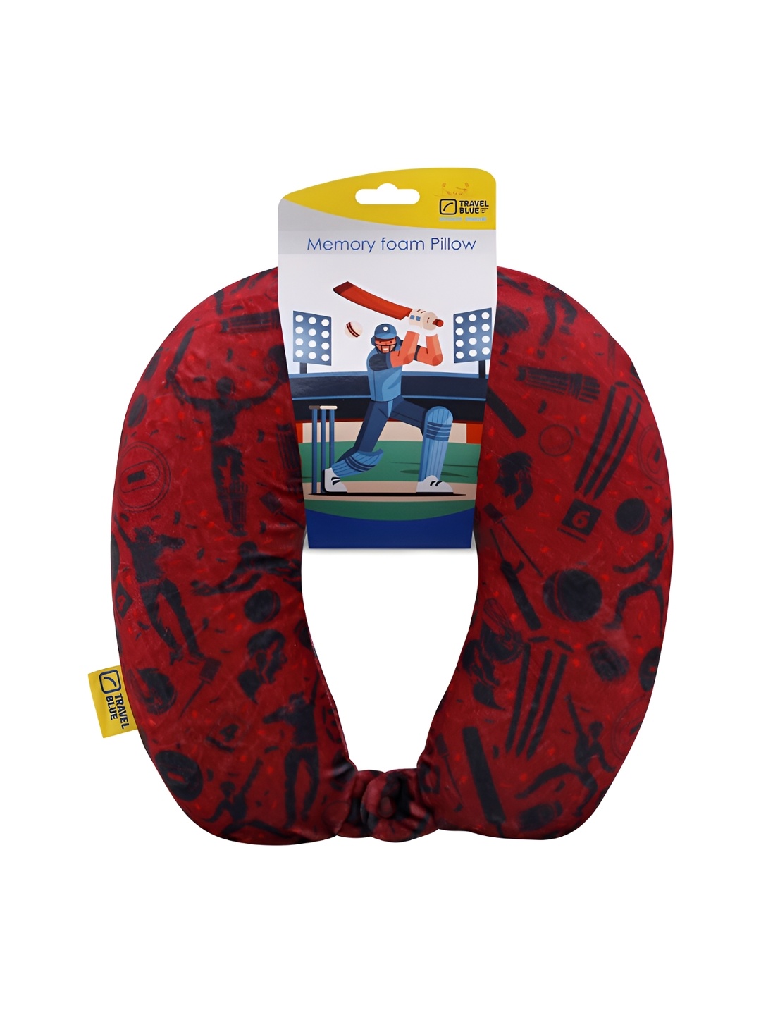 

Travel Blue Maroon & Black Printed Travel Pillow