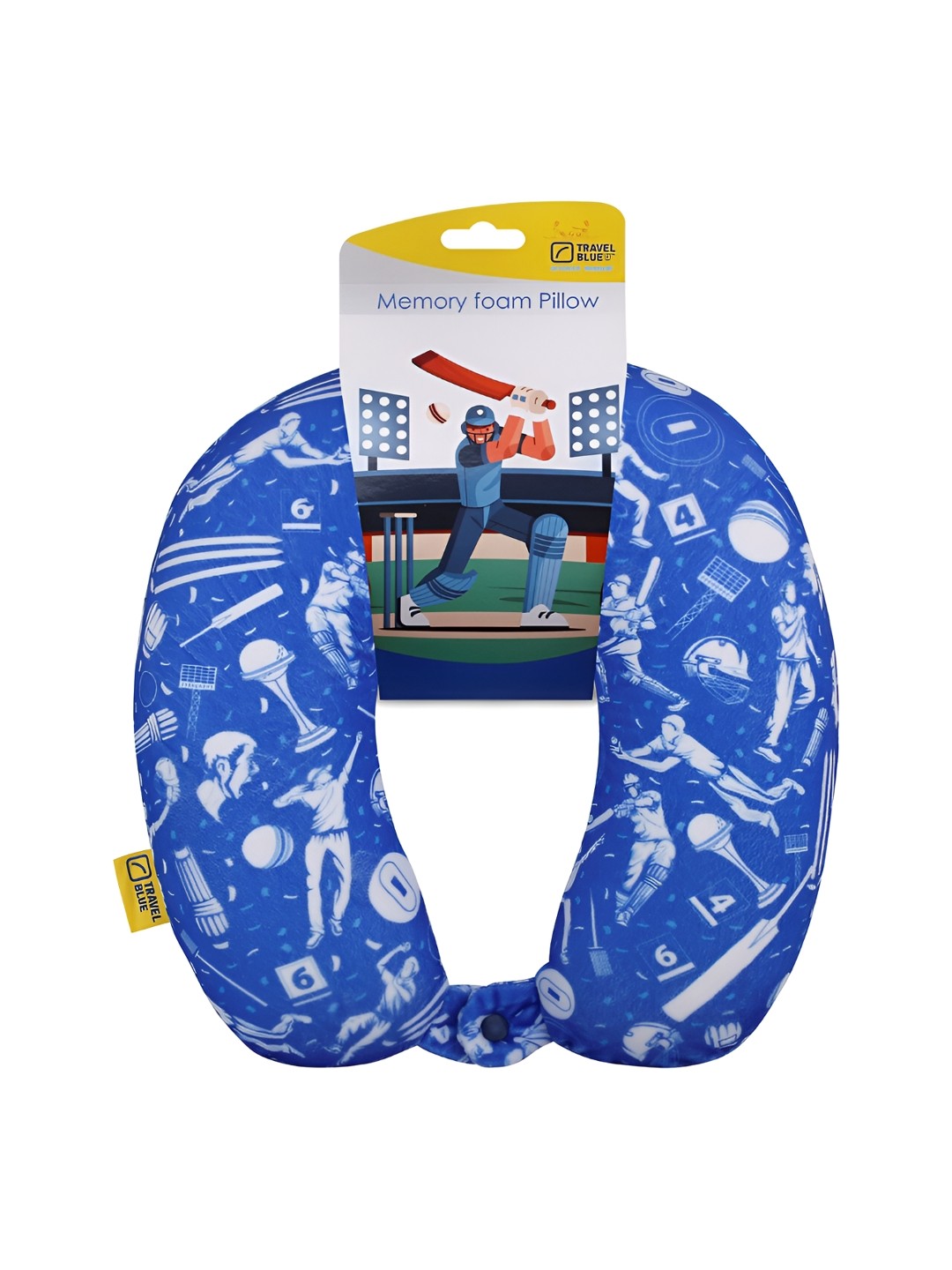 

Travel Blue White & Blue Printed Travel Pillow