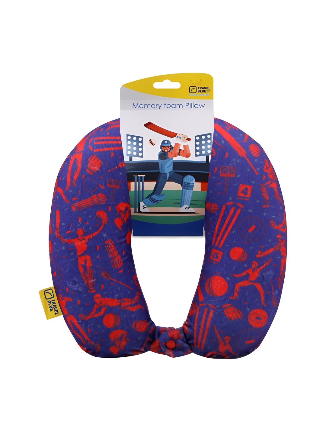 

Travel Blue Blue & Red Printed Travel Pillow