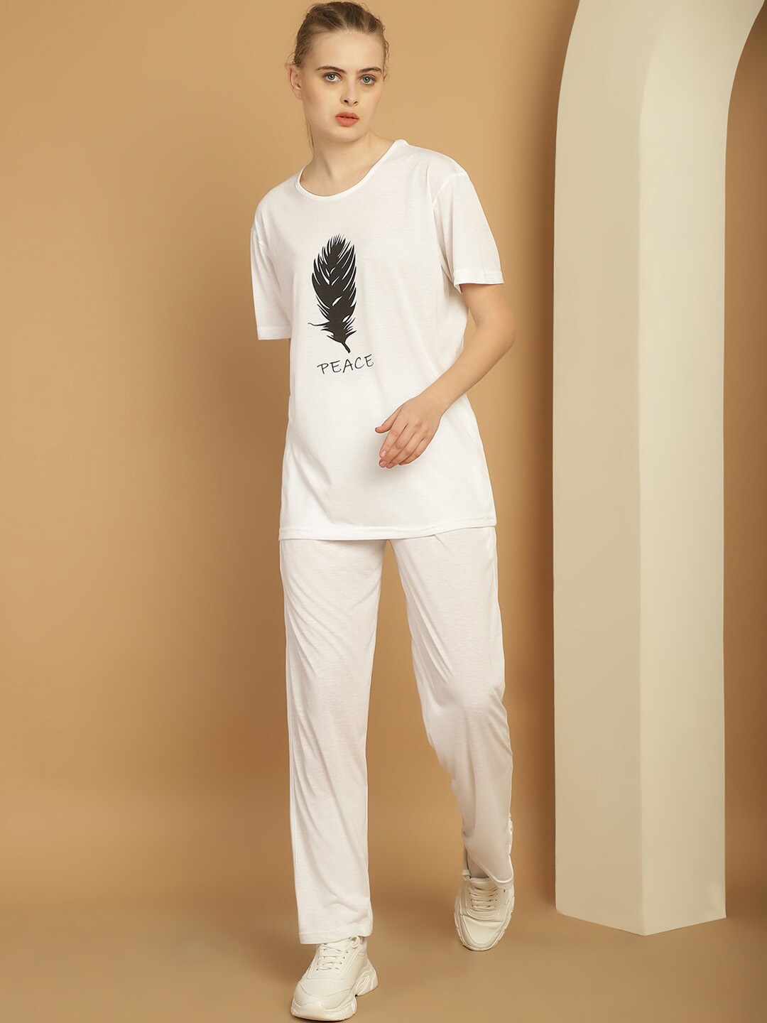 

MACK JONNEY Printed Cotton Co-Ords, White