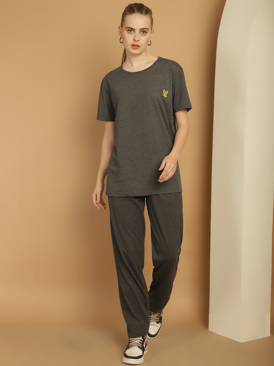 

MACK JONNEY Round Neck Cotton Tracksuit, Grey