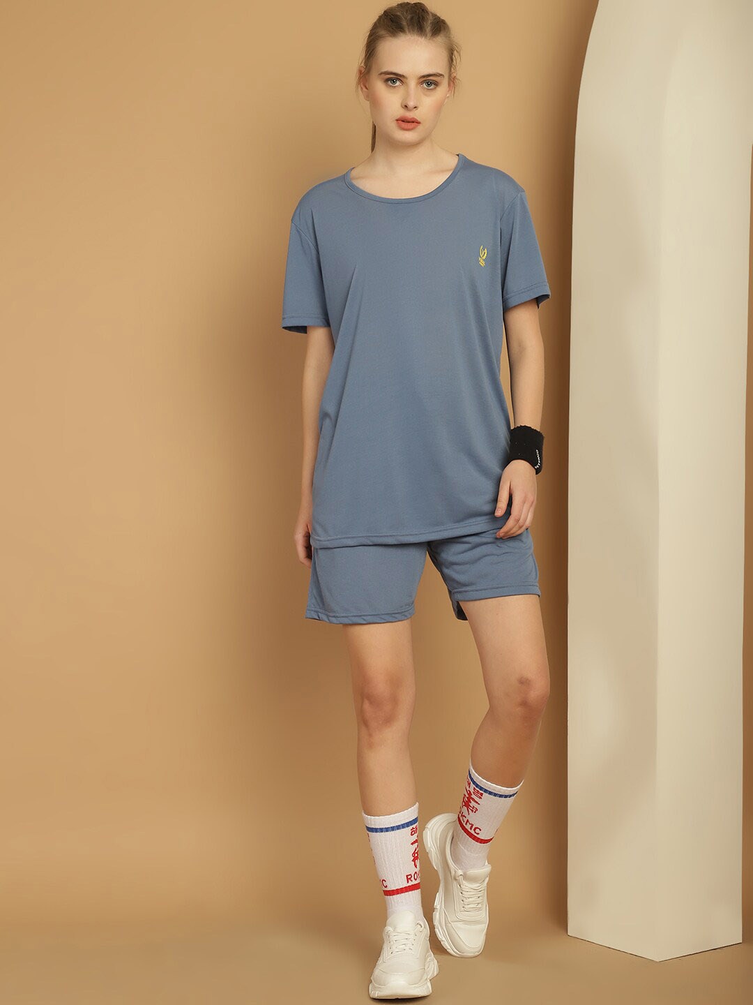 VIMAL JONNEY Round Neck Cotton Tracksuit, Grey