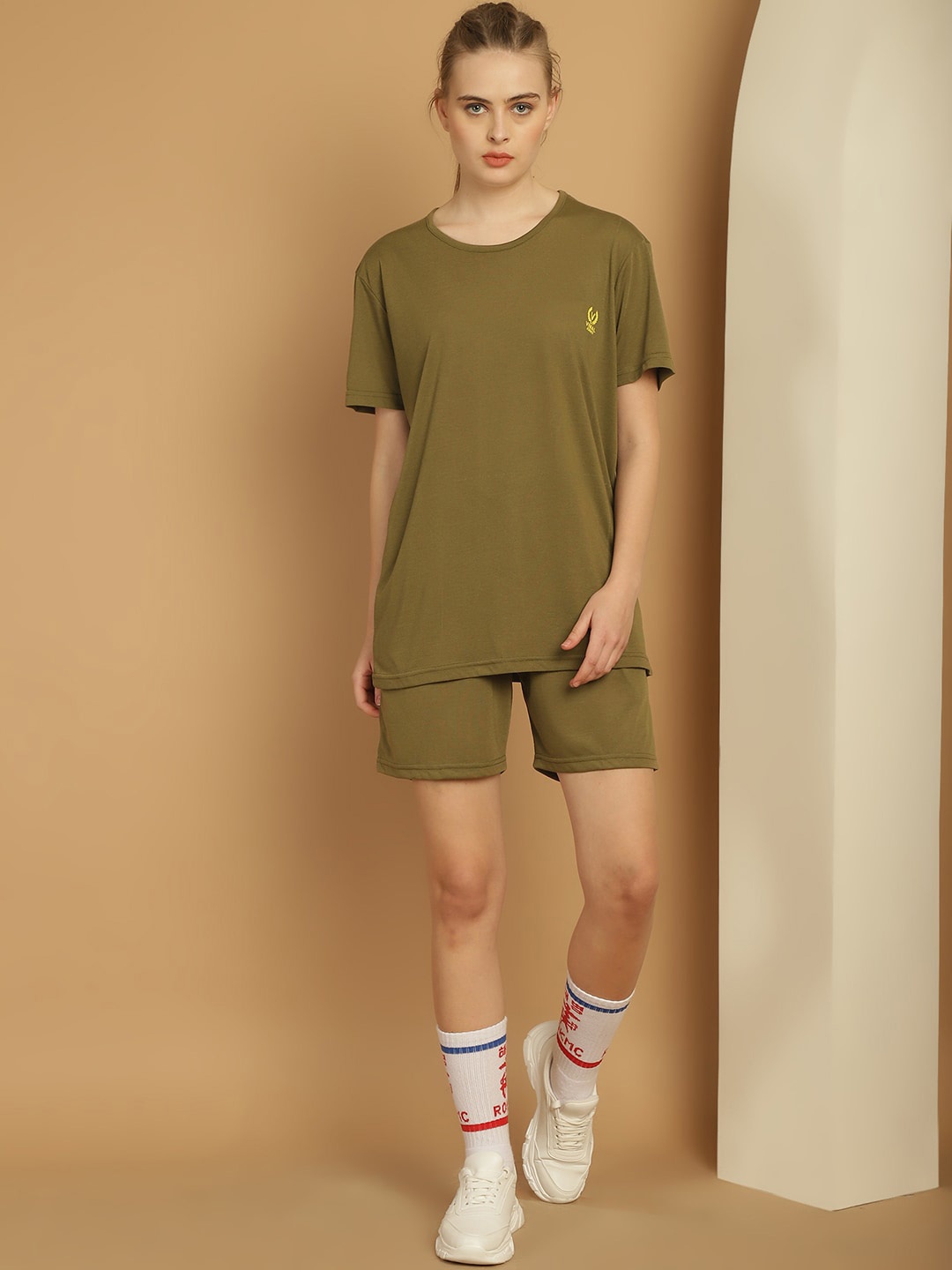 

MACK JONNEY Round Neck Cotton Tracksuit, Olive
