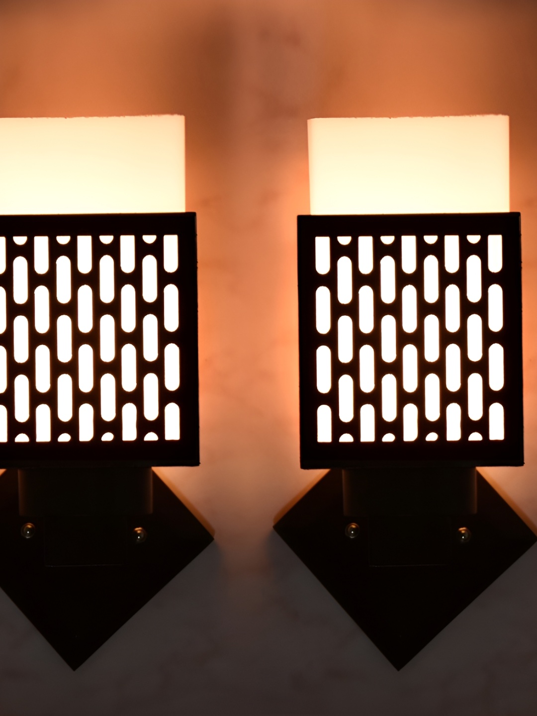 

1ST TIME White & Black Wood Contemporary Square Shaped Wall Lamp
