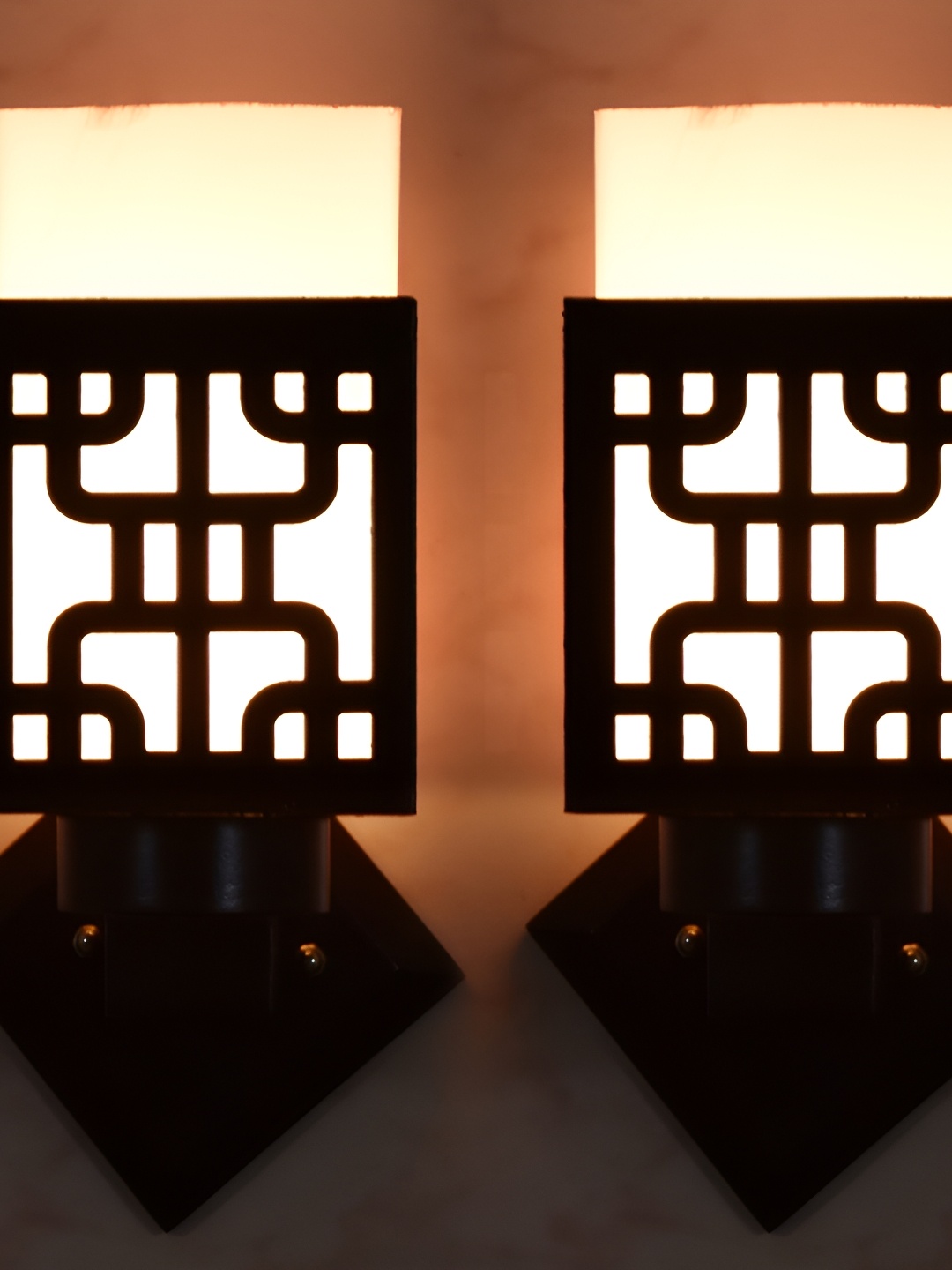 

1ST TIME White & Black Wood Contemporary Square Shaped Wall Lamp