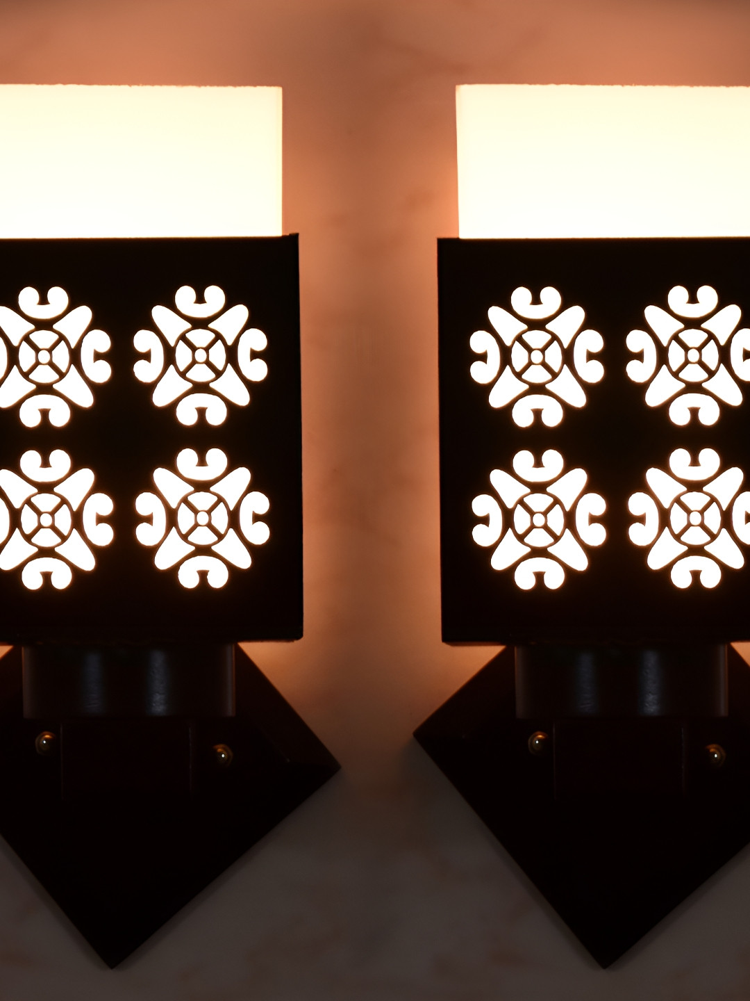 

1ST TIME White & Black Wood Contemporary Square Shaped Wall Lamp