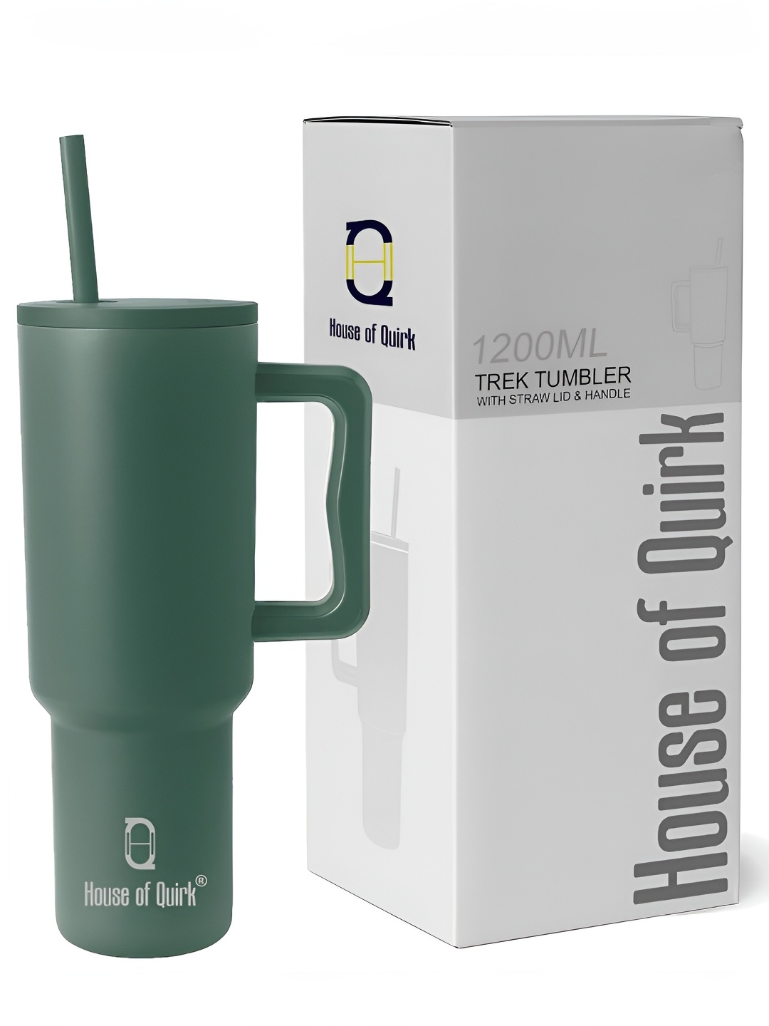 

HOUSE OF QUIRK Green Printed Stainless Steel Glossy Mug