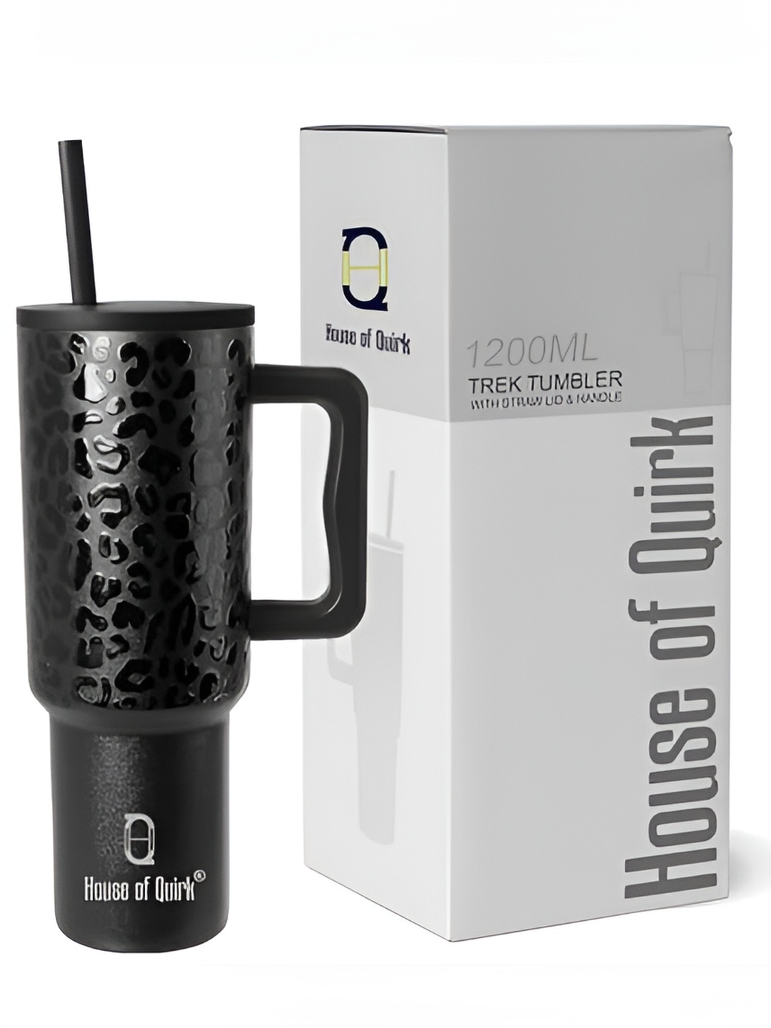 

HOUSE OF QUIRK Black & White Printed Stainless Steel Glossy Mug