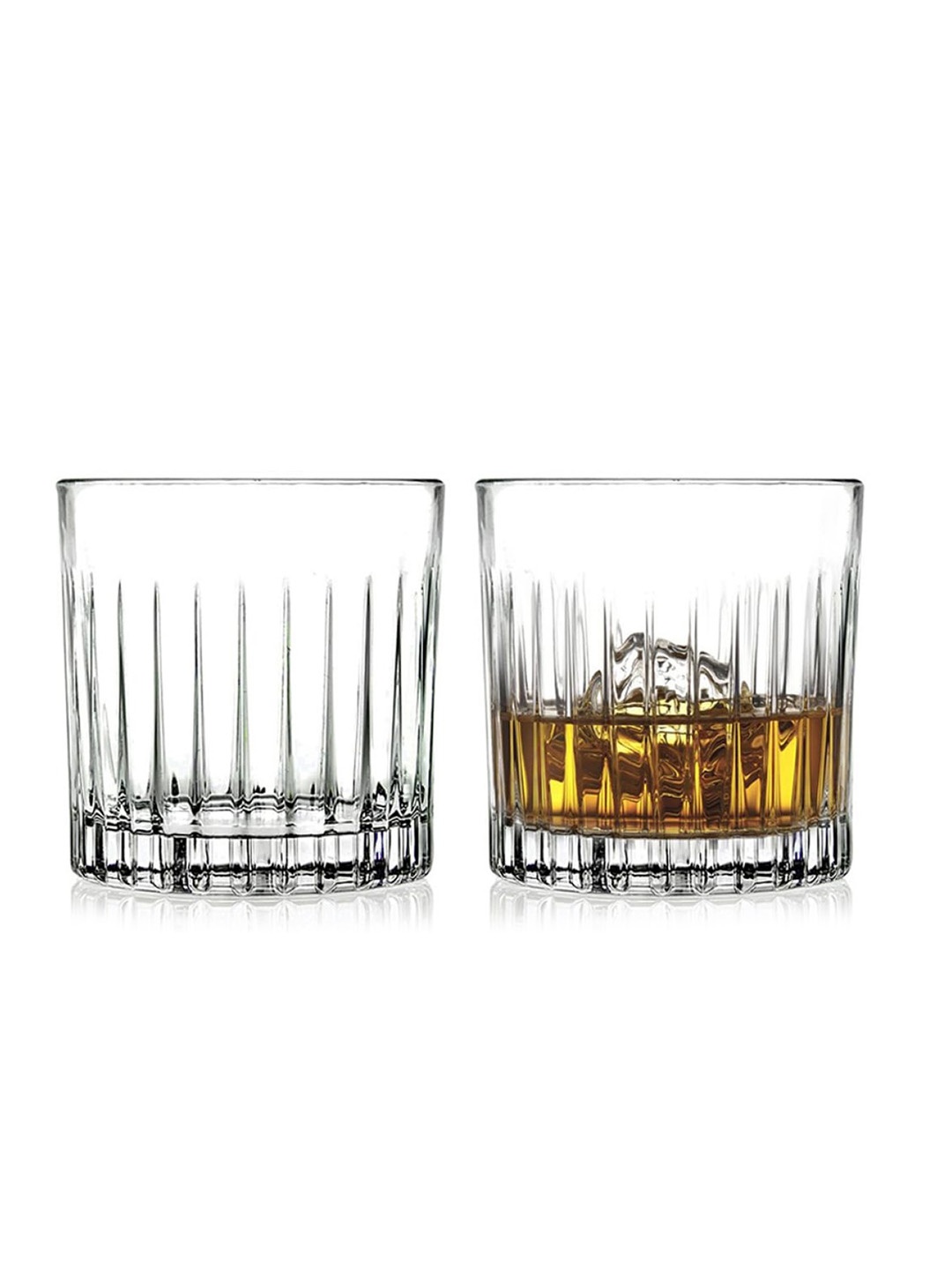 

PERICAL Transparent 6 Pcs Textured Whisky Glasses 300ml