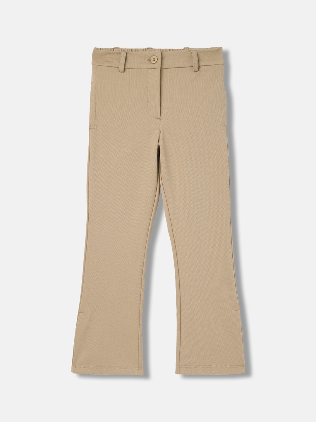 

ELLE Girls Flared Bootcut Trousers, Beige
