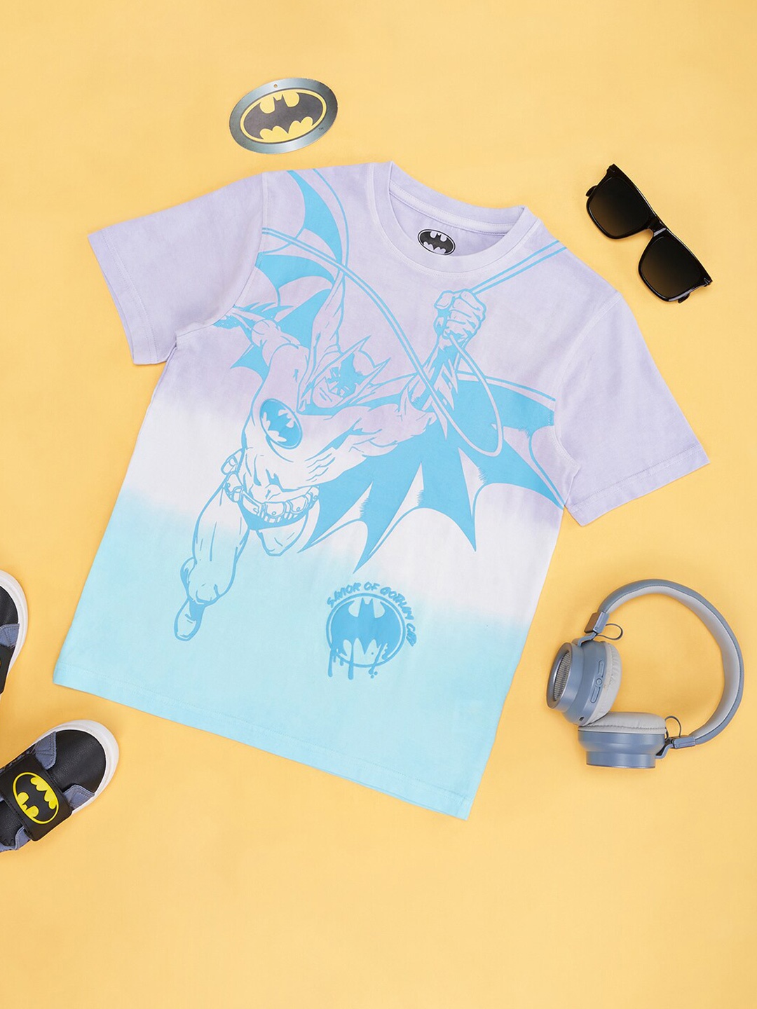 

Pantaloons Junior Boys Batman Printed Cotton T-shirt, White