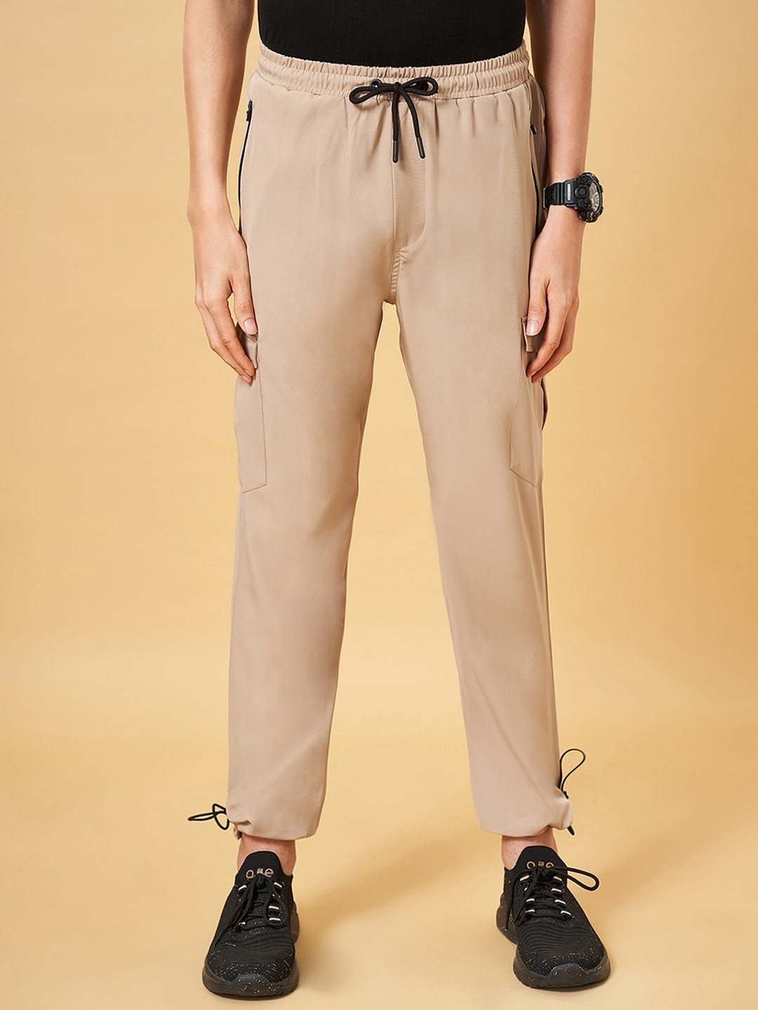 

Ajile by Pantaloons Men Regular Fit Joggers, Beige