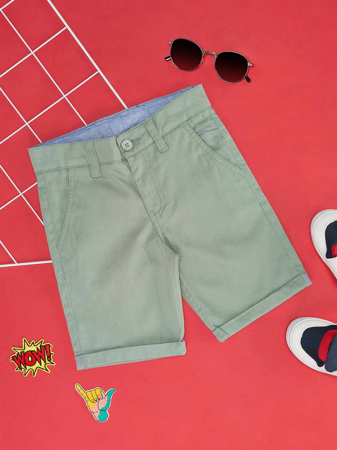 

Pantaloons Junior Boys Mid-Rise Shorts, Grey