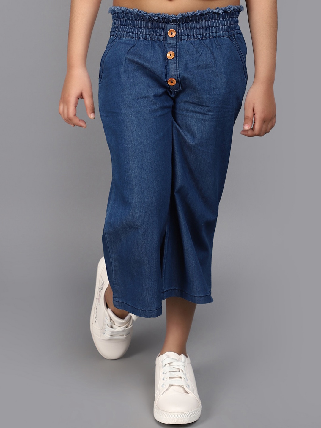 

V-Mart Girls Mid-Rise Capris, Blue
