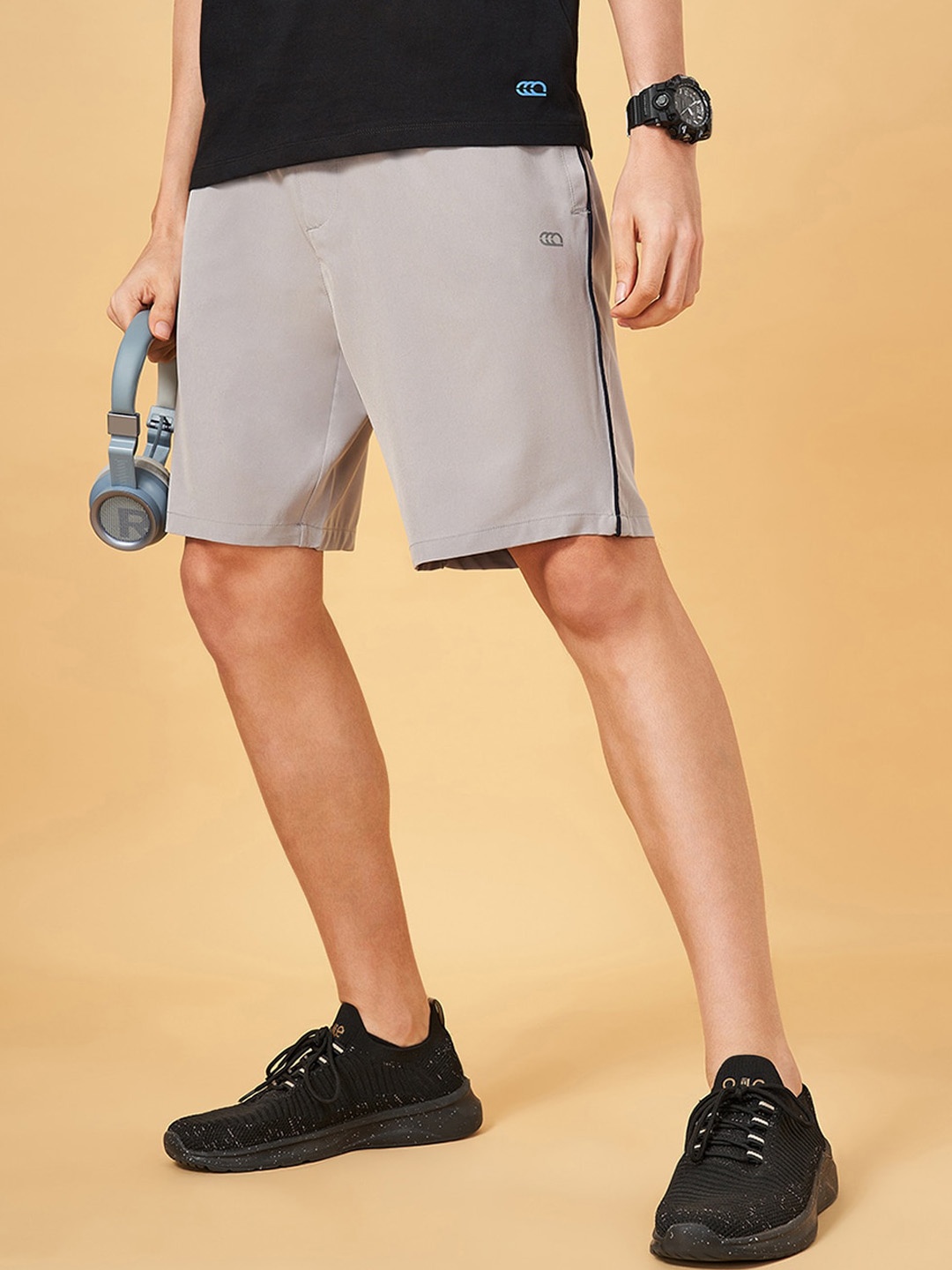 

Ajile by Pantaloons Men Mid-Rise Regular Shorts, Grey