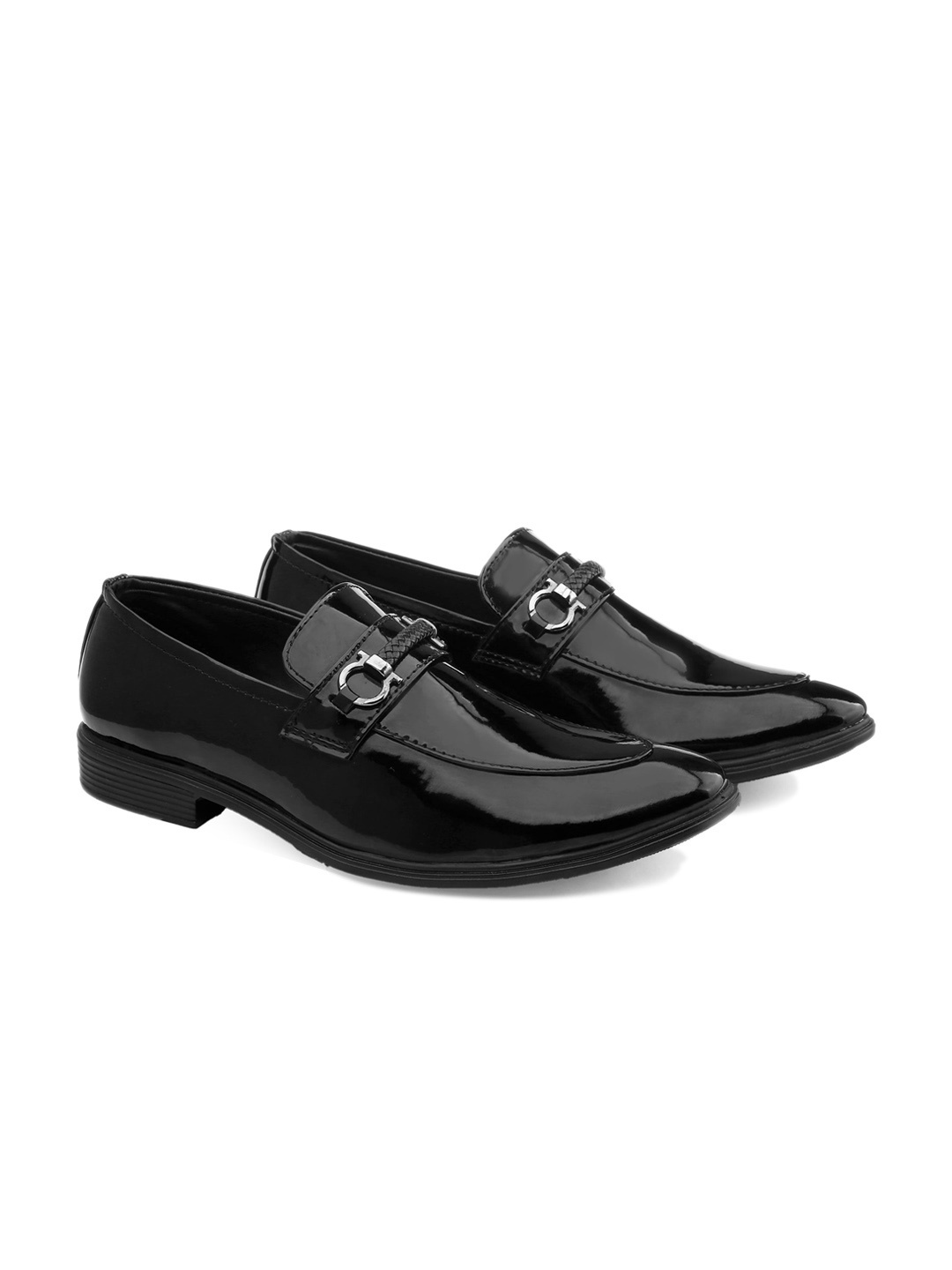 

Bxxy Men Round Toe Formal Loafers, Black