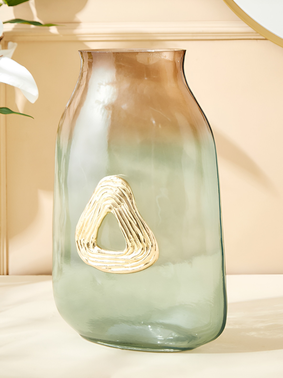 

Home Centre Green & Transparent Eternity Viva Glass Vase