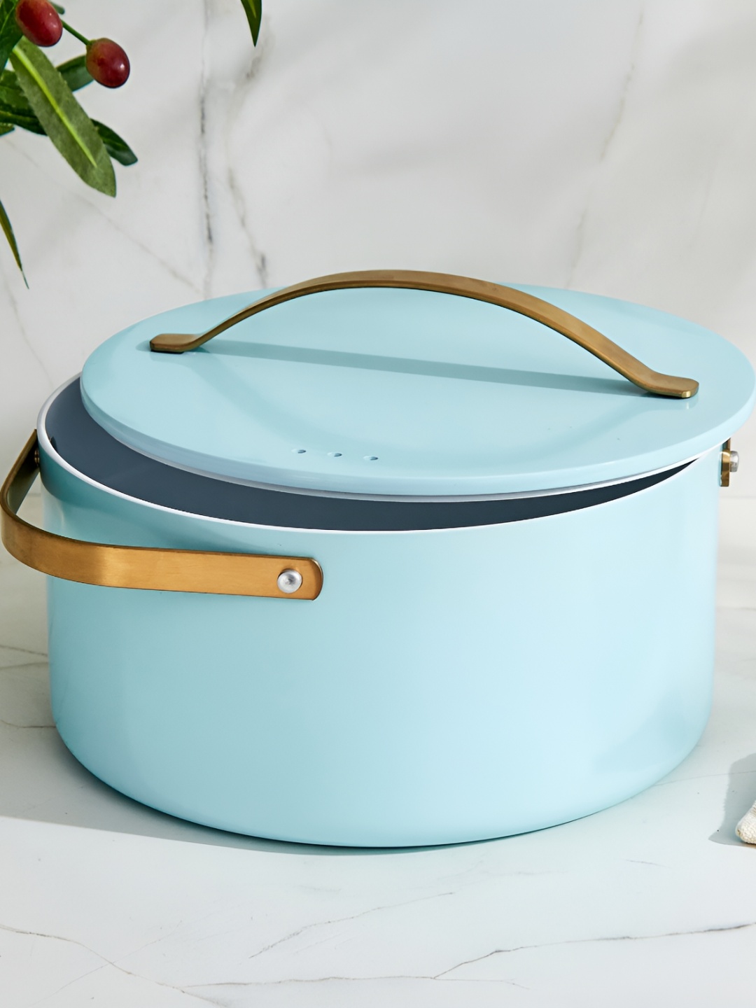 Home Centre Blue Signature Series Nebula Non-Stick Casserole with Lid - 5.2L