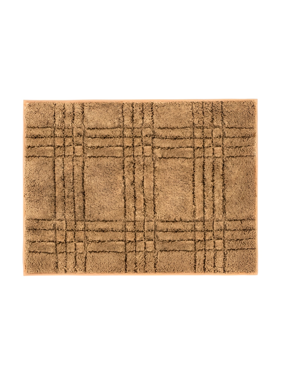 

Freelance Camel Brown Window Pane 1780 GSM Cotton Bath Rug