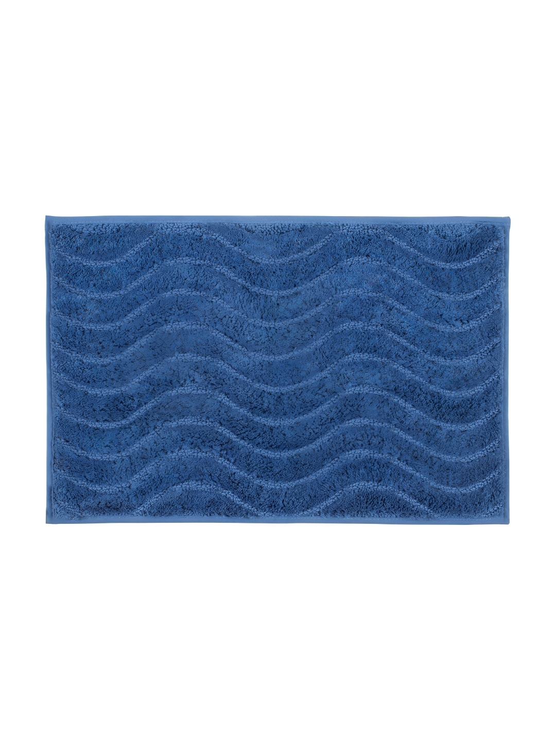 

Freelance Blue Textured 1780 GSM Reversible Cotton Bath Rug