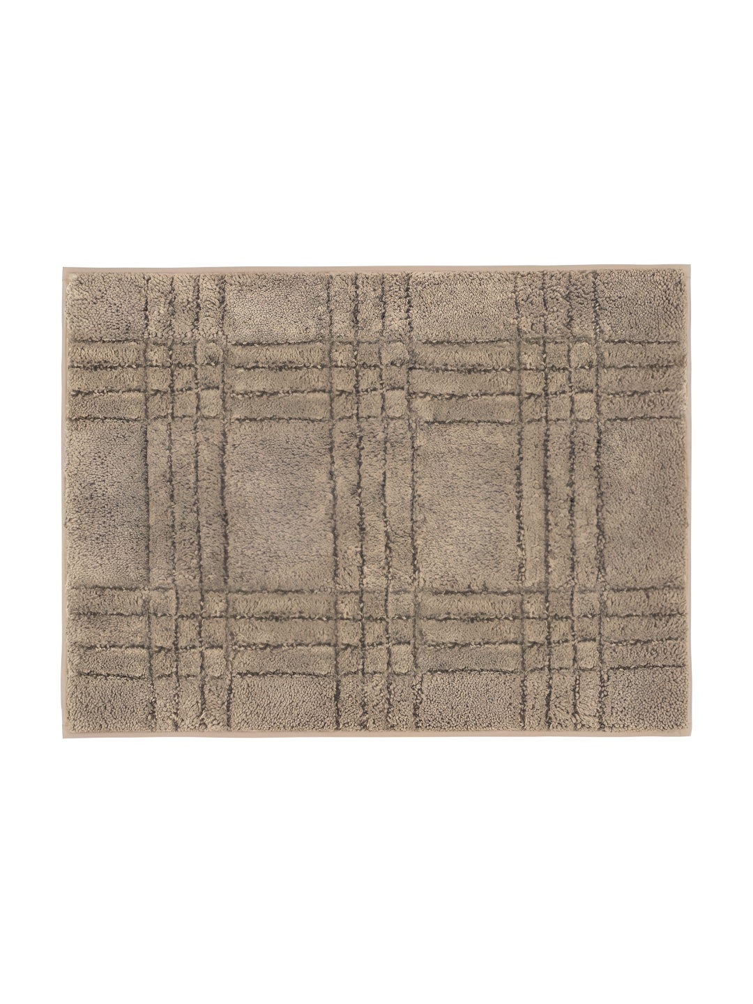 

Freelance Taupe Window Pane 1780 GSM Cotton Reversible Bath Rug