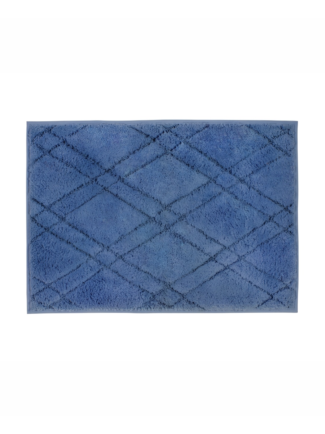

Freelance Blue Textured Cotton 1780 GSM Reversible Bath Rug