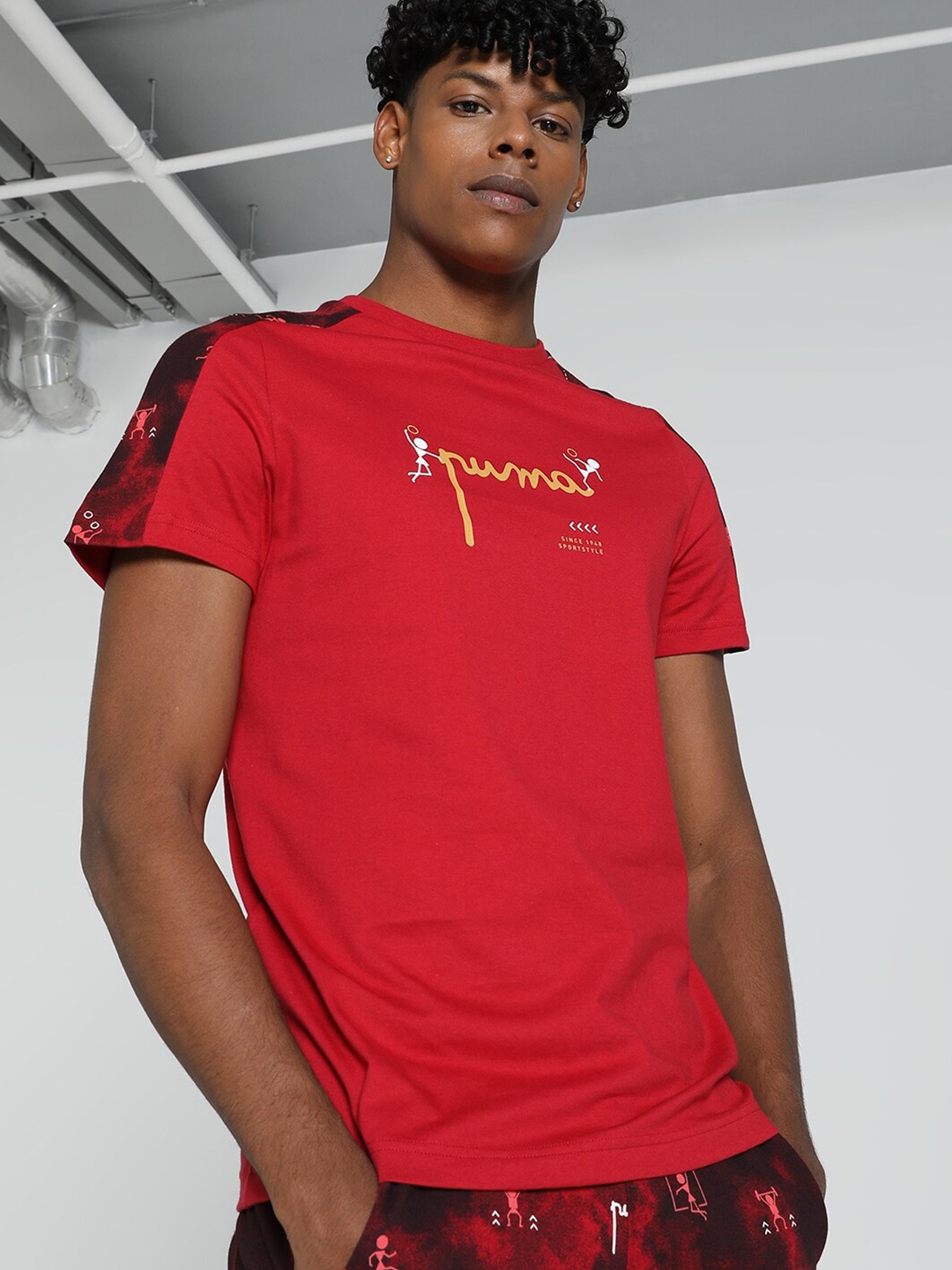 

Puma Men Classics Graphic Slim Fit TShirt, Red