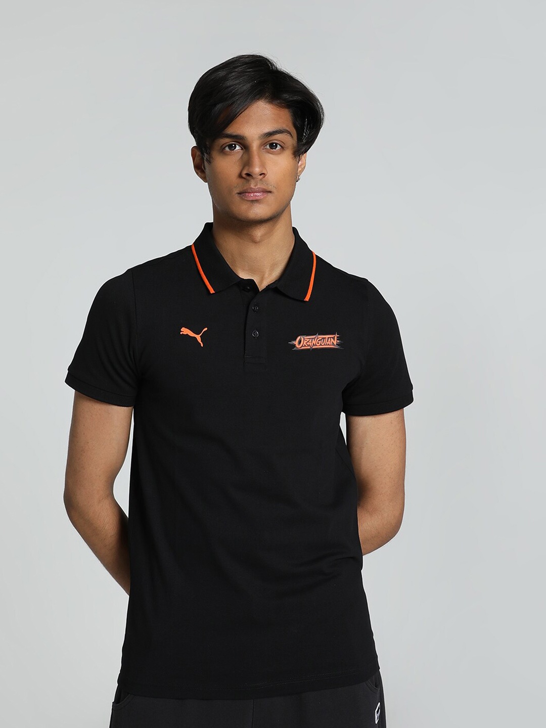 

Puma Orangutan Travel Men's Slim Fit Polo, Black