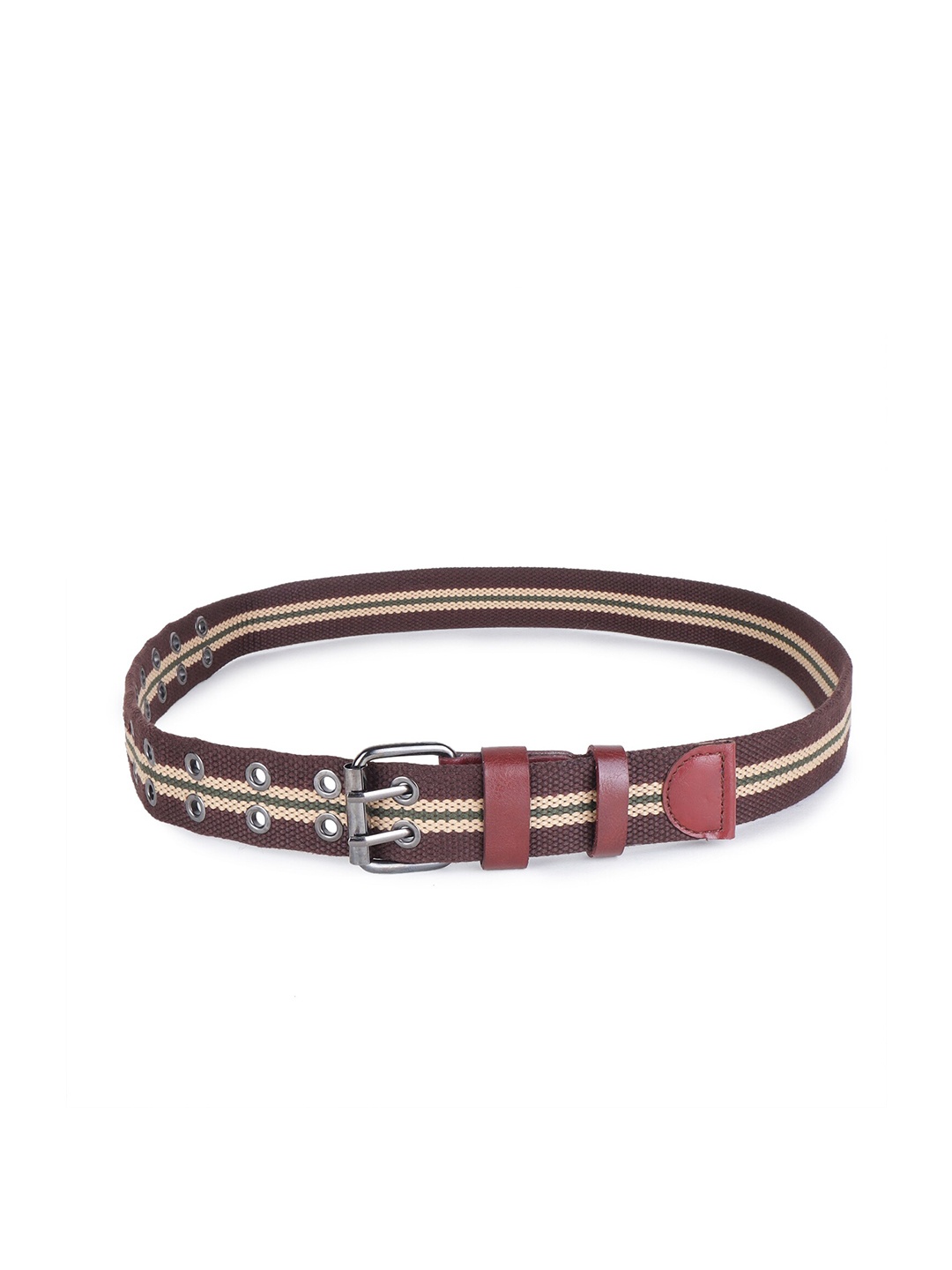 

Zacharias Men Textured Cotton Belt, Brown