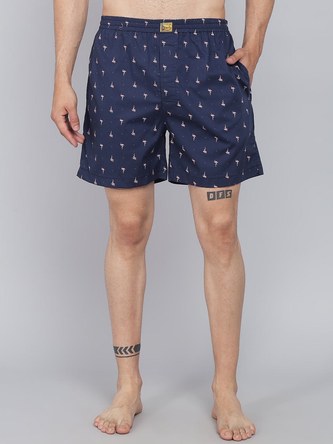 

SEPHANI Printed Cotton Boxer BX-DUCK-BLUE-M, Navy blue