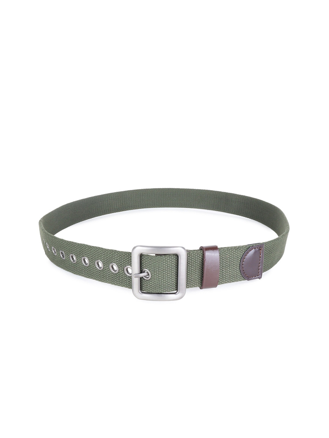 

Zacharias Men Textured Cotton Belt, Green