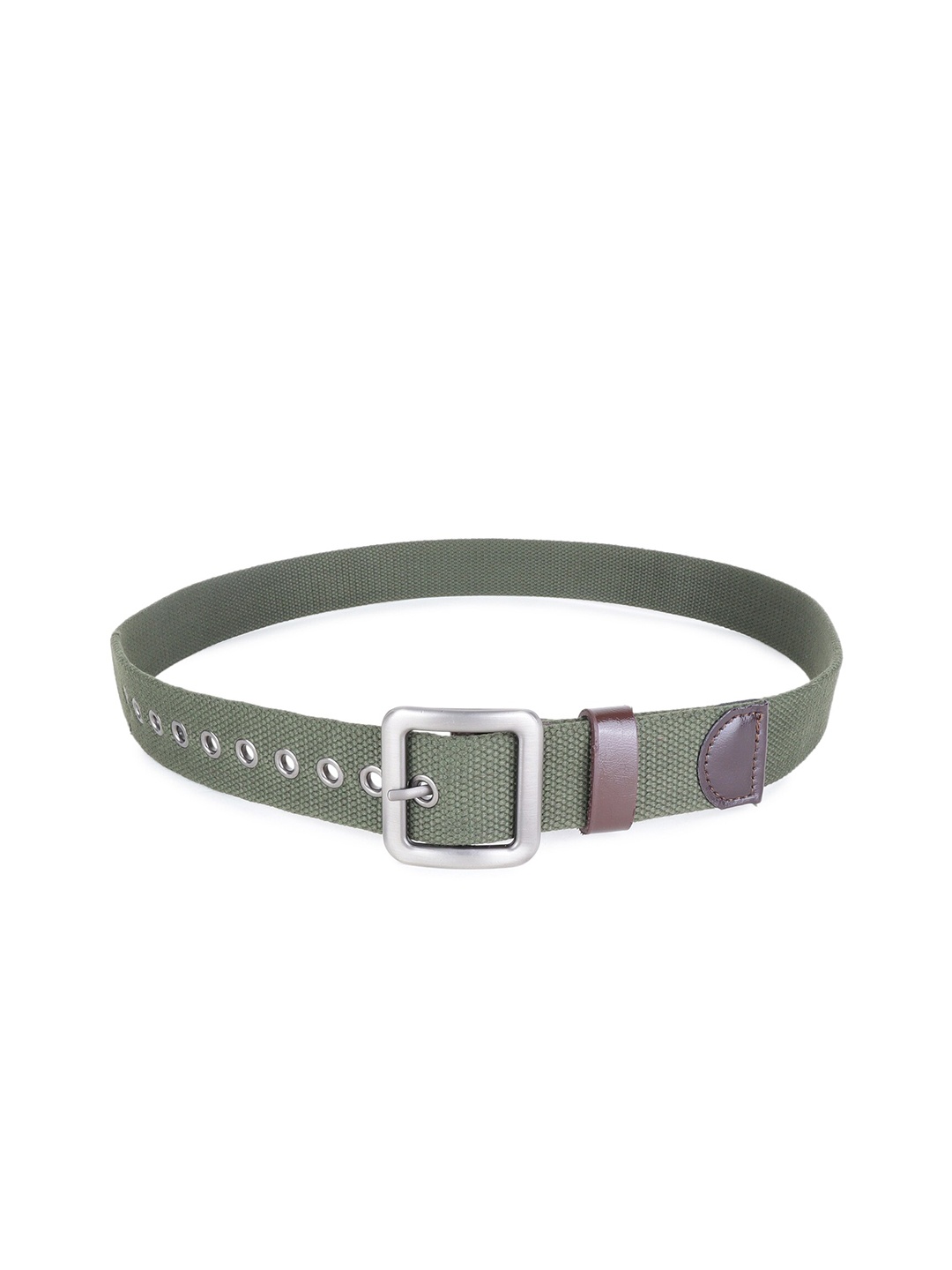 

Zacharias Men Textured Cotton Belt, Green
