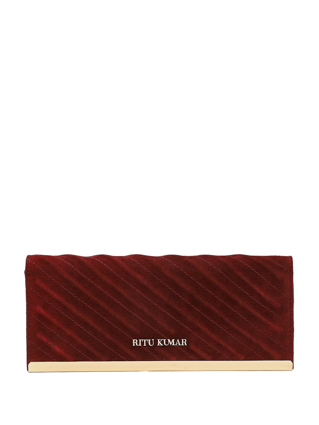 

Ritu Kumar Textured Envelope Clutch, Maroon