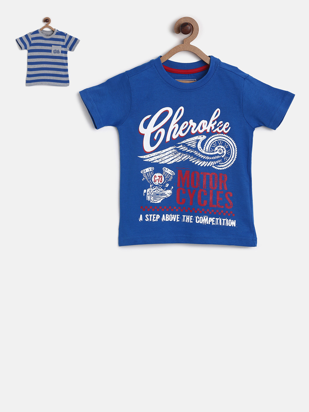 

Cherokee Boys Blue Printed Round Neck T-shirt