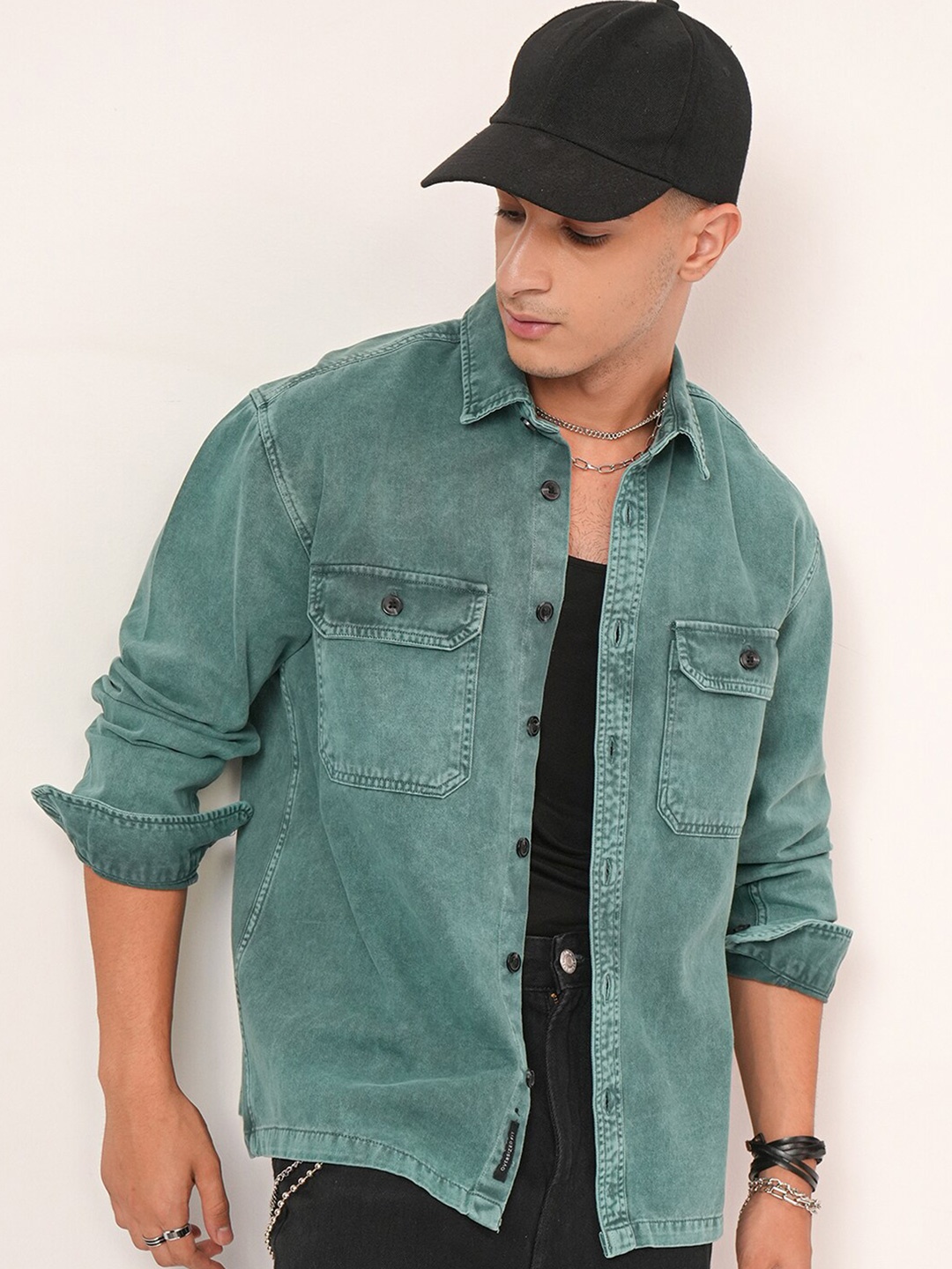 HIGHLANDER Oversized Overshirt, Green